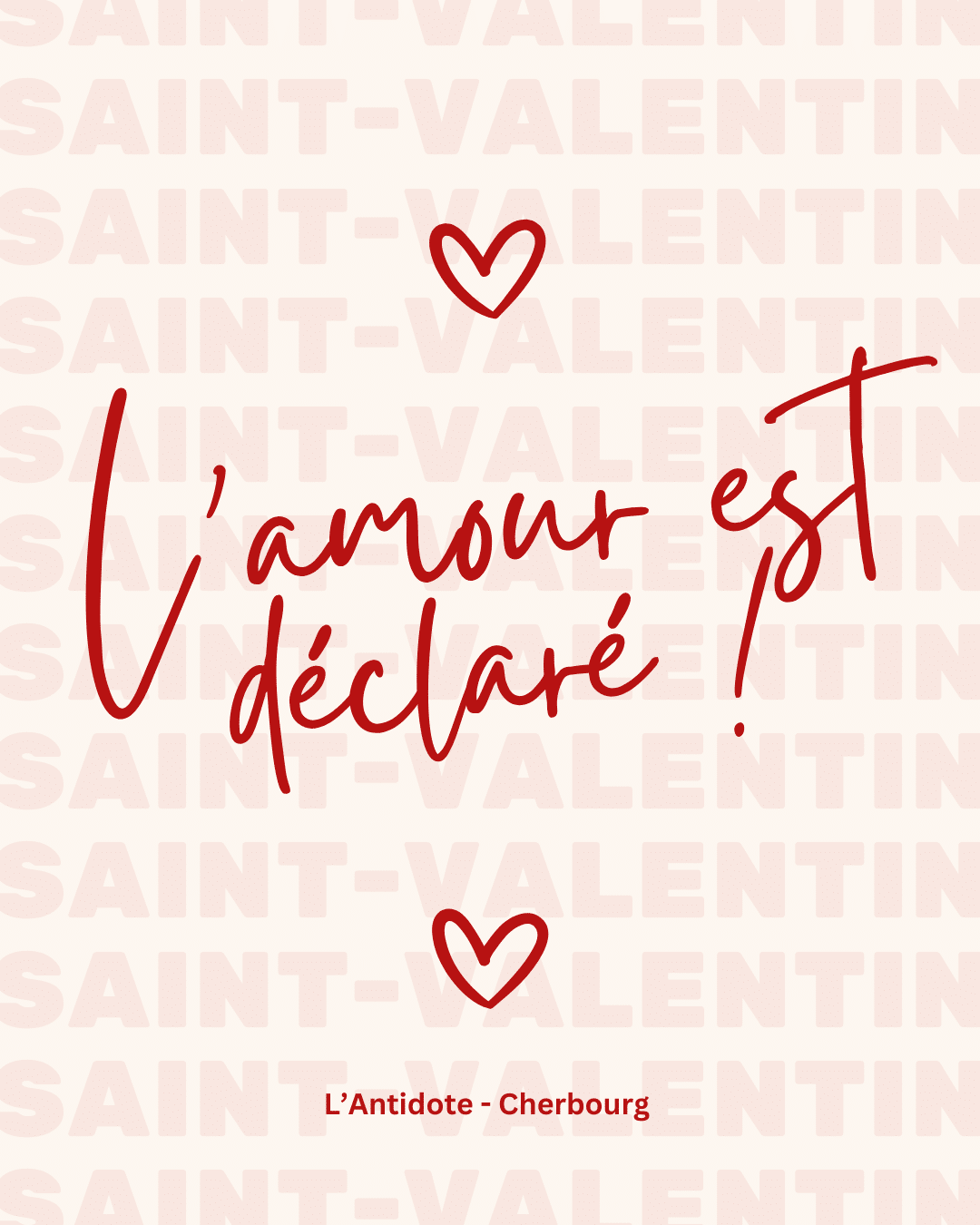 Réservez restaurant antidote cherbourg saint valentin 2026